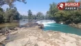 Manavgat Şelalesi’nde düşen su seviyesi ziyaretçileri şaşırtıyor.
