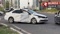 Şehir içi minibüs ile otomobil çarpıştı: 5 kişi yaralandı