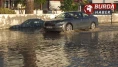 Lodos denizi taşırdı, yollar göle döndü
