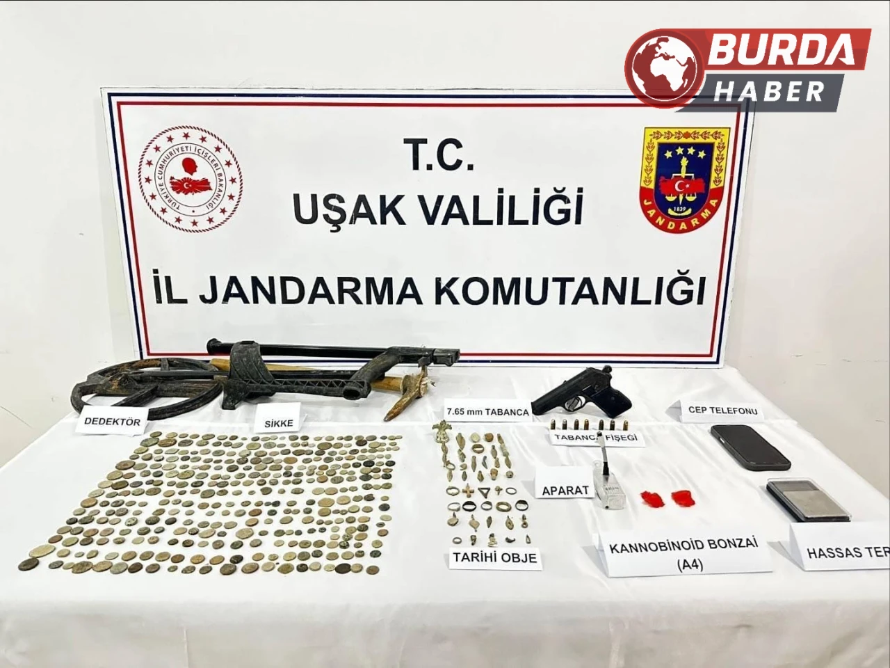 Uşak'ta Tarihi Eser ve Uyuşturucu Operasyonu