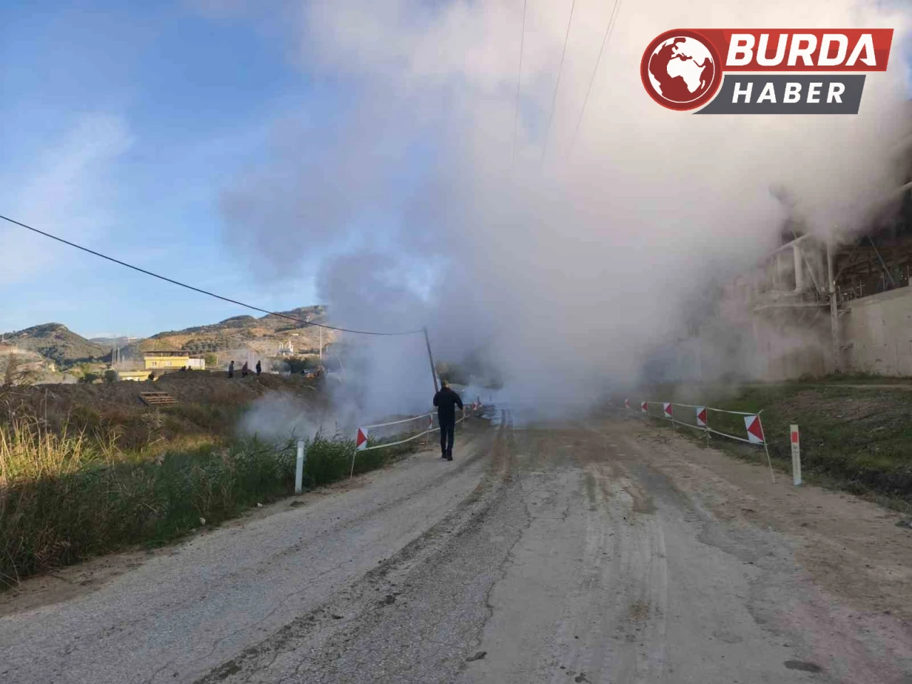 Aydın Germencik'te Jeotermal Santralde İletim Hattı Patladı