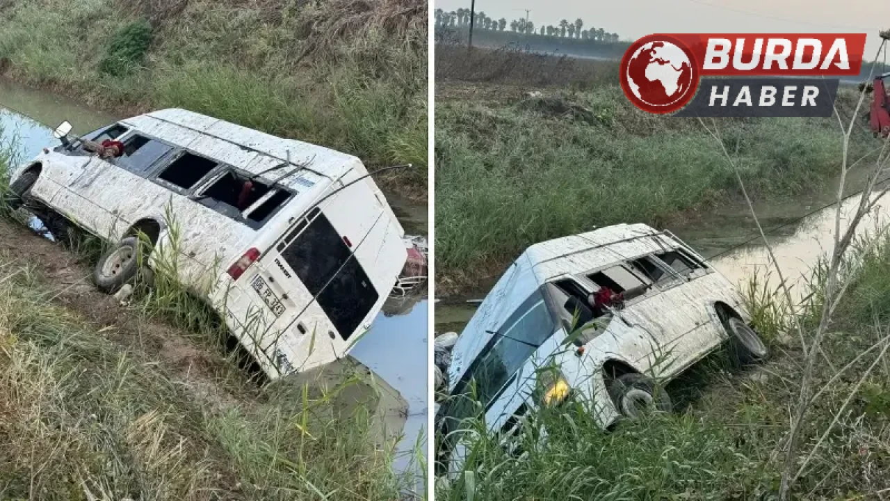 Adana'da Minibüs Sulama Kanalına Devrildi: 18 Yaralı