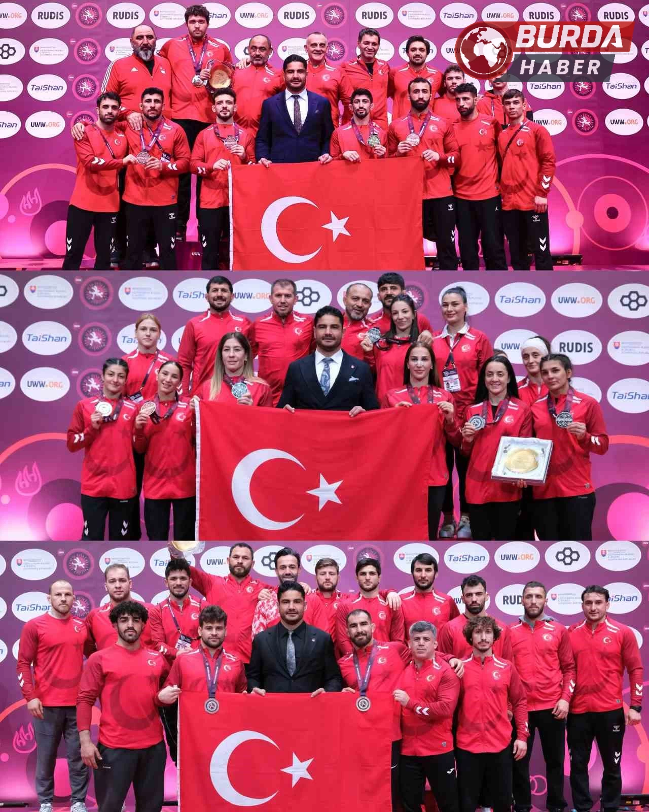 Milli güreşçiler, Avrupa Şampiyonası’nı 14 madalya ile tamamladı.