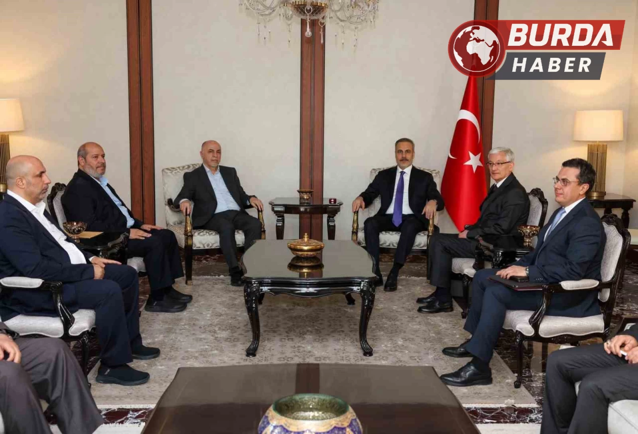 Hakan Fidan, Hamas heyeti ile Ankara'da bir araya geldi.
