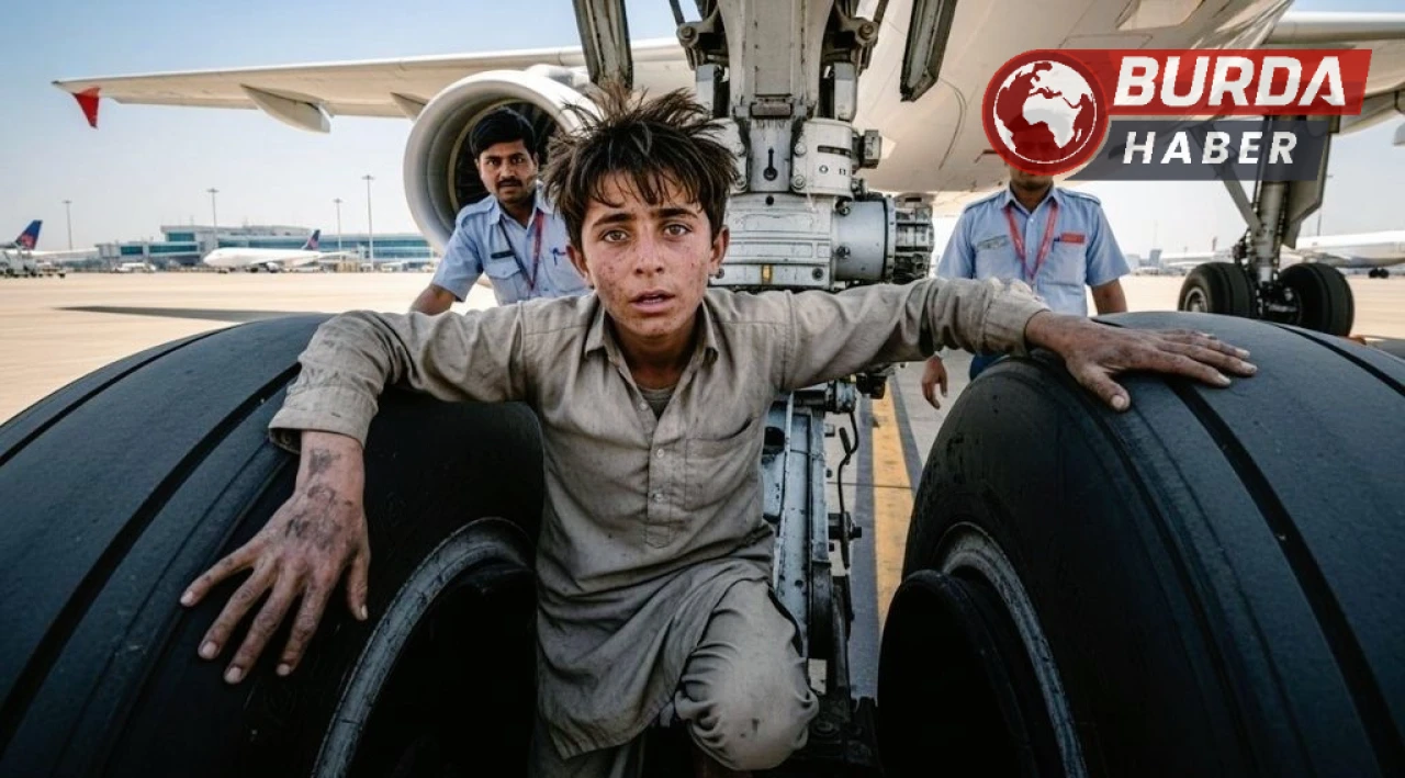 Afgan çocuk, uçağın iniş takımlarına saklanarak Yeni Delhi’ye uçtu.