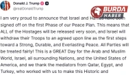 Trump: "İsrail ve Hamas Barış Planımızın ilk aşamasını onayladı"