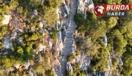 Antalya'nın Köklü Tarihi Kervan Yolu Havadan Görüntülendi