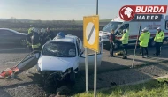 Çorlu'da Beton Bloğa Çarpan Otomobilin Feci Kazası: 1 Çocuk 5 Yaralı