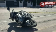 Ani manevra, motosiklet sürücüsünün hayatına mal oldu.