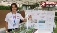 Öğrenciler nehrin üstünde elektrik üreten rüzgar türbini tasarladı.