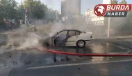 Seyir halindeki LPG’li otomobil alev topuna döndü