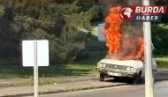 Türkiye Büyük Millet Meclisi önünde bir şahıs aracını yaktı.