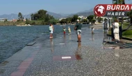 Fethiye'de gelgit olayı nedeniyle deniz suyu yükseldi.