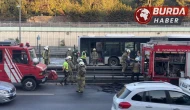 Bayrampaşa-Maltepe Metrobüs Durağı’nda korkutan araç yangını!