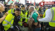 Londra’da düzenlenen Filistin gösterisinde 890 kişi gözaltına alındı.