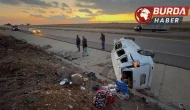 Kilis'te kaza: Otomobil taklalar attı, 5 kişi yaralandı