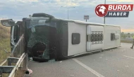Susurluk’ta yolcu otobüsü devrildi: 25 kişi yaralandı