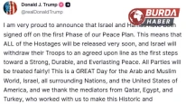 Trump: "İsrail ve Hamas Barış Planımızın ilk aşamasını onayladı"