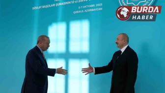 Cumhurbaşkanı Erdoğan’ı TDT 12. Zirvesi’nde İlham Aliyev karşıladı.