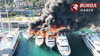 Fethiye’de çıkan yangında iskeleye bağlı 4 tekne küle döndü.