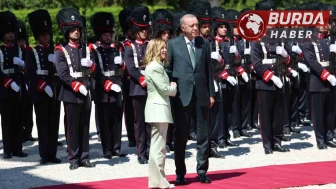 Erdoğan, Roma’da Meloni tarafından resmi törenle karşılandı