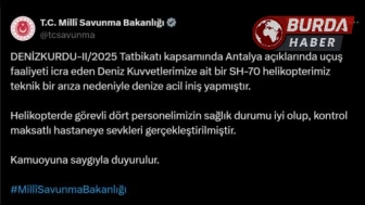 DENİZKURDU-II/2025 tatbikatında askeri helikopter acil iniş yaptı.