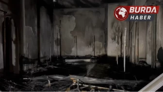 Gelinlikçide çıkan yangında yüzlerce gelinlik yanarak küle döndü.