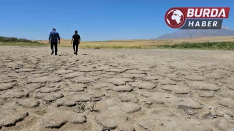 Bitlis’in Adilcevaz ilçesindeki Heybeli Gölü tamamen kurudu.