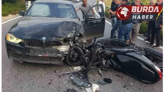 Otomobil ile motosiklet çarpıştı: 2 kişi yaralandı