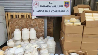 Ankara'da yapılan operasyonda 838 kilogram sahte süt ve süt ürünü ele geçirildiği belirlendi!