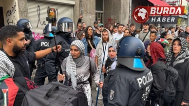 Almanya’da Filistin’e destek gösterisinde polisten sert müdahale!