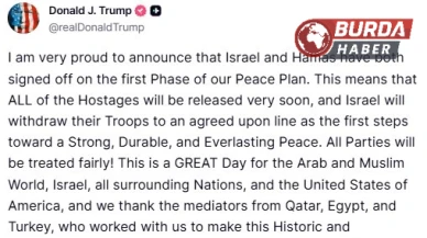 Trump: "İsrail ve Hamas Barış Planımızın ilk aşamasını onayladı"