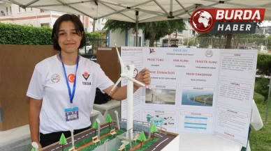 Öğrenciler nehrin üstünde elektrik üreten rüzgar türbini tasarladı.