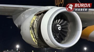 Tayvan’da iniş yapan kargo uçağının motoru piste sürttü.