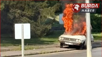 Türkiye Büyük Millet Meclisi önünde bir şahıs aracını yaktı.