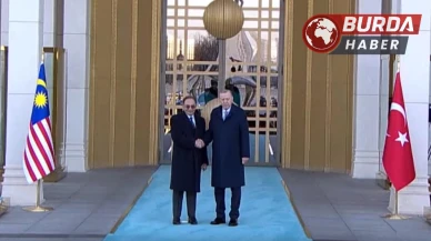 Cumhurbaşkanı Erdoğan, Malezya Başbakanı Enver İbrahim'i Karşıladı