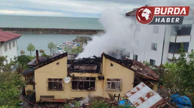Araklı ilçesinde yangında 2,5 ton fındık kül oldu