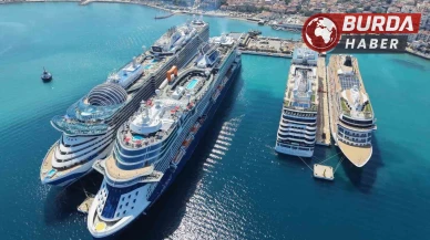 Kuşadası’na 4 kruvaziyer ile 10 bin 800 turist geldi