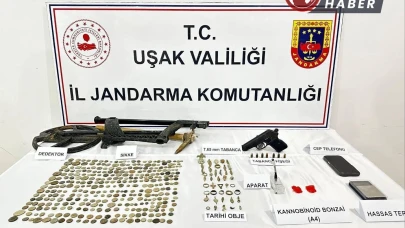 Uşak'ta Tarihi Eser ve Uyuşturucu Operasyonu