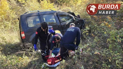 Tokat’ta Araç Uçuruma Yuvarlandı, 2 Kişi Mucizevi Şekilde Kurtuldu!