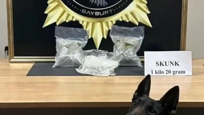 Bayburt'ta Valize Gizlenmiş 1 Kilo 20 Gram Skunk Yakalandı