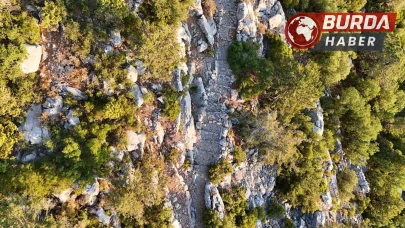 Antalya'nın Köklü Tarihi Kervan Yolu Havadan Görüntülendi