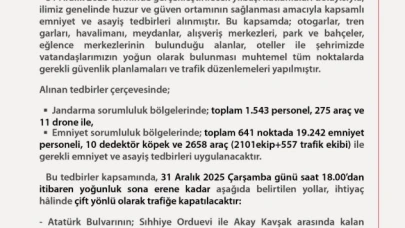 Başkentte Yılbaşında 19 Bin 242 Emniyet Personeli Görev Alacak