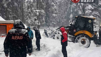 Karabük’te Yoğun Kar Yağışı Sonucu Mahsur Kalan 7 Kişi Kurtarıldı