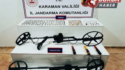 Karaman'da Jandarmanın Operasyonunda 334 Tarihi Sikke Ele Geçirildi