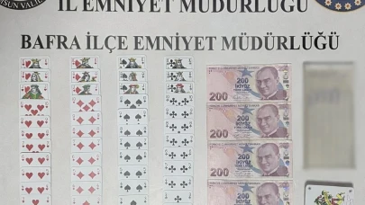 Bafra'da Kumar Operasyonu: Kumar Oynayanlara 27 Bin 741 TL Cezai İşlem