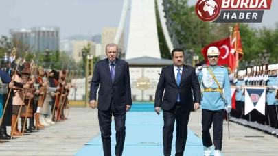 Erdoğan, Irak Başbakanı Sudani’yi resmi törenle karşıladı.