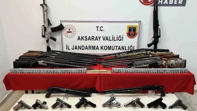 Aksaray’da 35 adrese silahlı maganda operasyonu:Evler cephanelik çıktı
