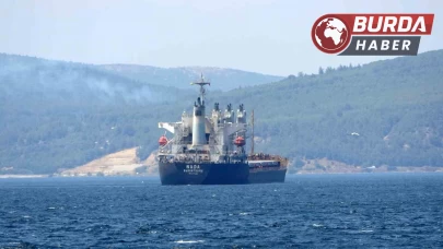 Çanakkale Boğazı’nda yük gemisi makine arızası yaptı.