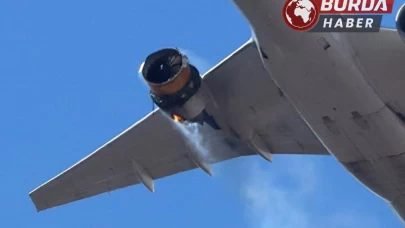Yunanistan'da yolcu uçağının motoru kalkıştan sonra alev aldı.